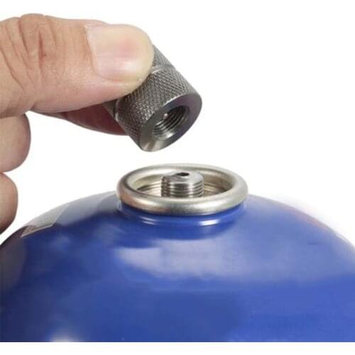 Outdoor Camping Butane Stove Gas Refill Adapter Cartridge Gas Nozzle Bottle Type Cartridge Screw Type Valve Canister Connector