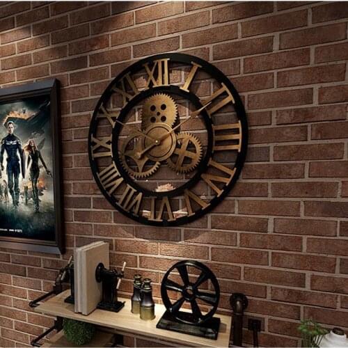 Industrial Gear Wall Clock Decorative Retro MDL Wall Clock Industrial Age Style Room Decoration Wall Art Decor