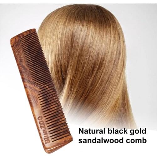 Sandalwood Comb Anti-Static Head Massage Hair Care Men Mustache Styling Comb for Salon