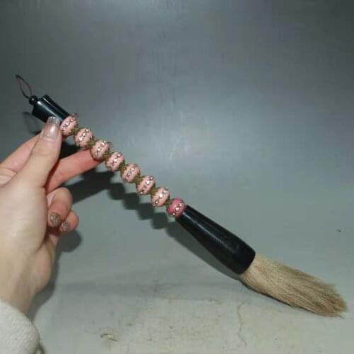 Rare Old Qing Dyansty Inlaid gemstone brush, free shipping