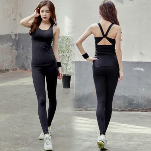 Fitness Sports Wear for Women Yoga Set Tracksuit Gym Clothing Running Set top Leggings Tight Jumpsuits Workout Sports suits 2pcs