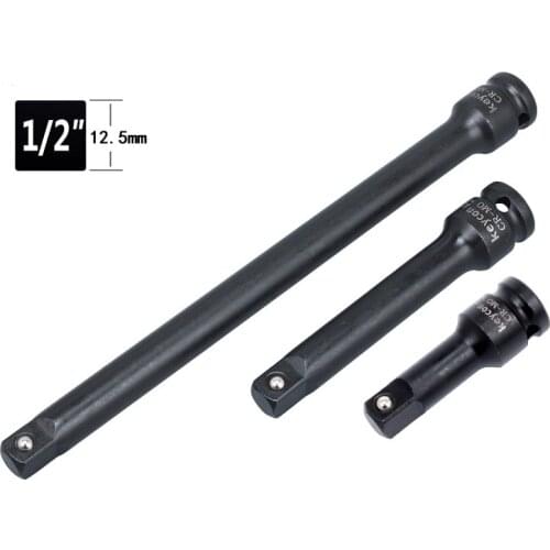 1/2" 12.5mm 3"/5"/10" CR-MO Pneumatic Drive Socket Extension Bar High Quality Black Extension Rod Hand Tool Auto Repair Tools