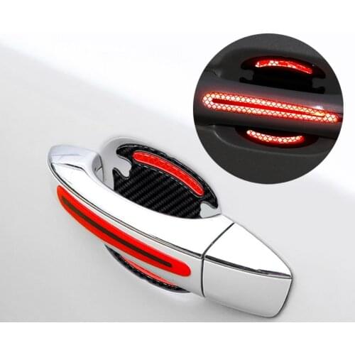 Universal Reflective Car Door Handle Scratches Protective Protector Strips Handle Protection Sticker