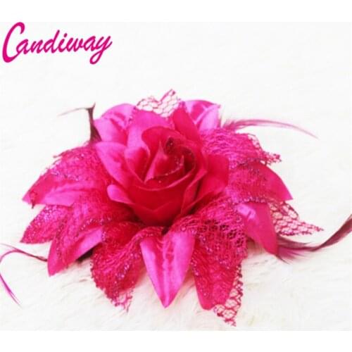 Hot Fashion Hair Band Baby Flower Crown Headband Children Hair Bows Girls Hair Accessories Headwear Women Rose Red Christma