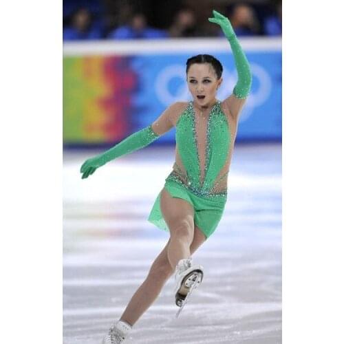 2016 Custom Ice Skating Dresses For Girls New Brand Vogue Figure Skating Competition Dress For Women DR3036