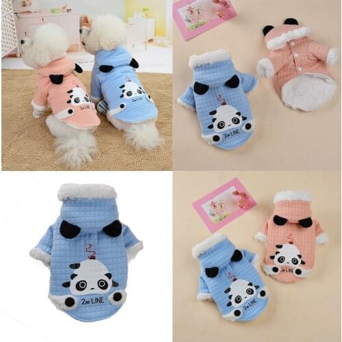 Winter Pet Outfit Small Dog Clothes Cartoon Pet Coat Jacket Cat Chihuahua Yorkshire Pomeranian Poodle Bichon Schnauzer Clothing