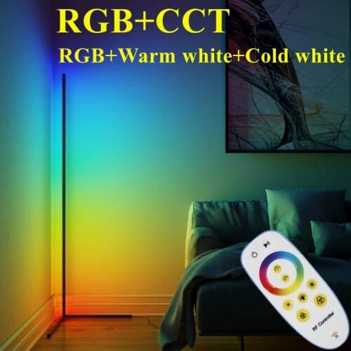 Dimming Black White Floor Lamp Modern RGB Remote LED Floor Lamps Standing Lamp simple App RGB Corner standing Lamp corner light