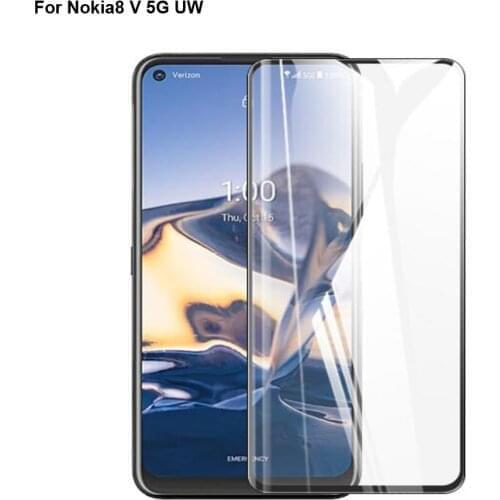 1PC For Nokia8 V 5G UW 3D Tempered Glass Film Screen Protector Protective Full Cover Protection For Nokia 8 V 5G UW