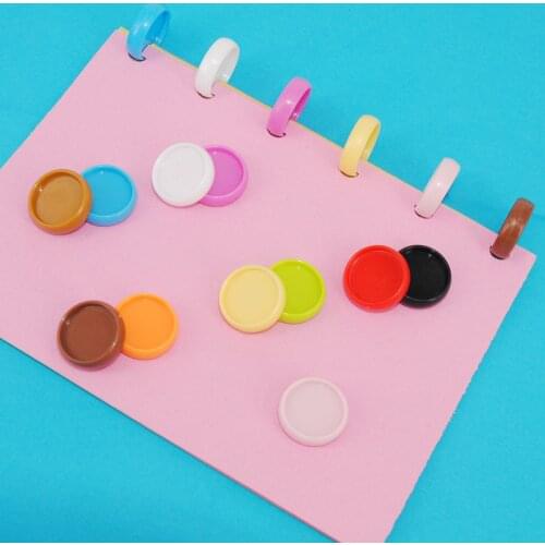 100pcs 19mm Mushroom Hole Binding Discs for Notebook Discs Buckle DIY Planner Discs Binder Plastic Binder Rings Office Supplies