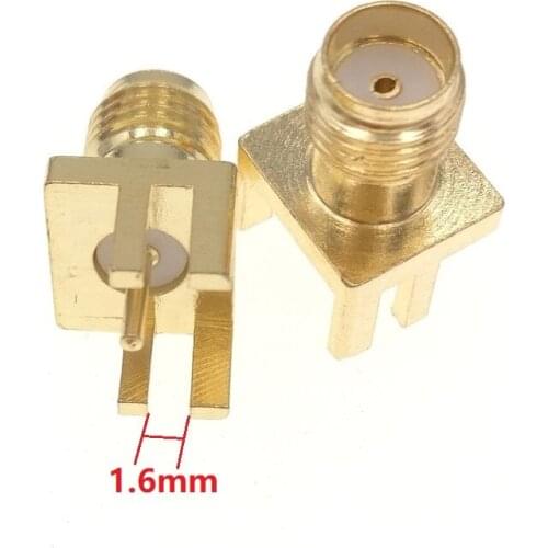 2pcs SMA Female Connector End Launch PCB Mount Wide Flange 1.6mm 062"