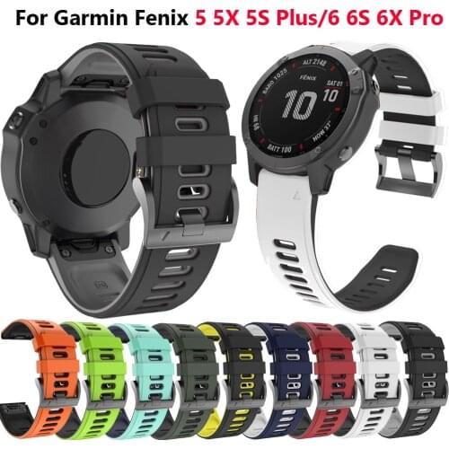 22 26MM Release Quick Watchband for Garmin Fenix 6 6S 6X Pro 20mm Silicone Easyfit Wrist Band For Fenix 5 5S 5X Plus Watch Strap