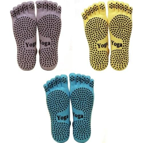 3 Pairs/Lot Autumn/Winter Men Socks Yoga Gym Anti-slip Standard Cotton Socks Breathable Deodorant for Balet Pilates Sports