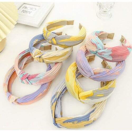 Non-slip Solid Soft Knotted Headband Hair Band Hair Hoop Women Girls Hairbands Hair Accessories Headwear 30pcs Free shipping