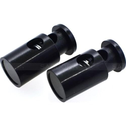 50pcs Cord Lock Stopper Cylinder Barrel Plastic Toggle Clip For Garment Accessories Size:26mm*12mm