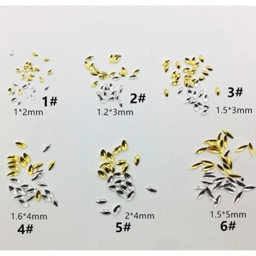 500pcs/pack Korea 3D Nail Art Decorations Metal Kawaii Leaf Style Stud Rivet Nail Accessories Alloy Nail Parts DIY Nail Supplies