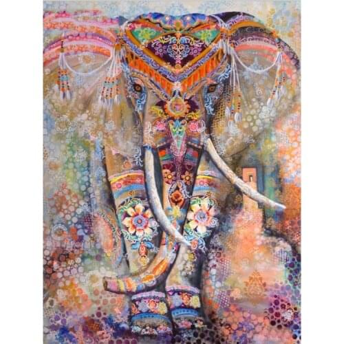 5D Diamond Embroidery Beaded Elephant Diamond Mosaic Animal Full Set Diamond Painting Crystal Cross Stitch Kit Home