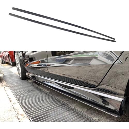 Carbon Fiber Side Skirts Flaps Blade for Audi A3 Sline S3 RS3 Sedan 4 door 2017 2018 2019 Auto Fender Aprons Car Styling