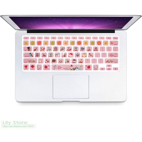 Cartoon Woodland Animal Keyboard Cover Silicone Skin for MacBook Air 13.3 for MacBook Pro 13 15 with or w/out Retina