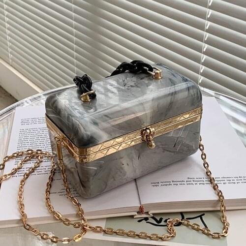 Designer Mini Tote Box Bag 2021 Summer New High-quality Acrylic Womens Designer Handbag Luxury Brand Shoulder Messenger Bag