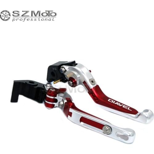 For DUCATI DIAVEL / CARBON 2011-2015 Motorcycle Accessories Folding Extendable Adjustable Brakes Clutch Levers With LOGO CNC
