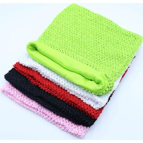 25*30cm 12inch Lined Crochet Elastic Wrapped Chest Kint TuTu Tube Top for Girls DIY Dress Skirt Accessories Baby Shower Deco