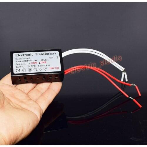 105W Electronic Transformer AC 110V 120V 130V to AC 12V for Halogen Lamp Power Supply Module