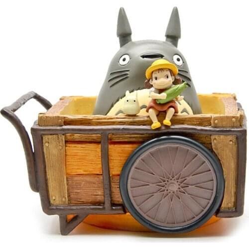 1set My Neighbor Anime Totoro Figure Totoro Mei Fairy Dust Resin Action Figure Toy Gifts for Garden