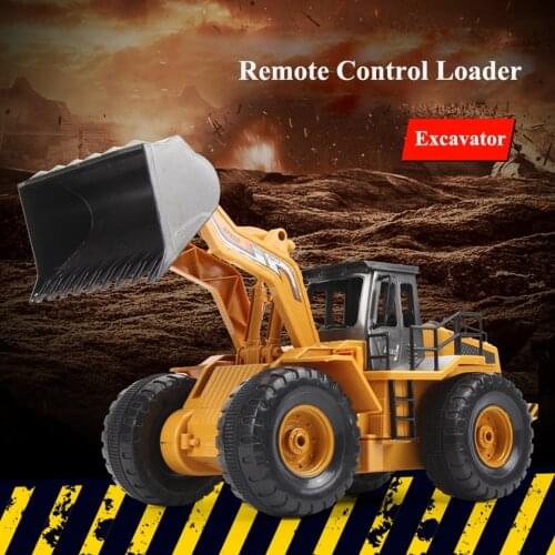 Simulation Engineering Vehicle Childrens Multi-Function Remote Control Car Excavator Bulldozer Loading And Unloading Toy Car
