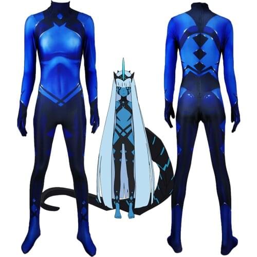 DARLING in the FRANKXX 001 Cosplay Costume Klaxosaur Princess Zentai Suit Anime Superhero Halloween Bodysuit Jumpsuit
