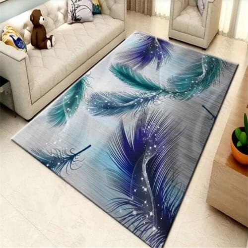 Chemical fiber machine washable red and black colors are covered with living room geometric printed carpet sofa cushion