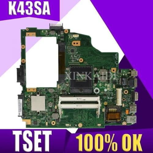 XinKaidi K43SA Laptop motherboard for ASUS K43S A43S X43SA A43SA K43 Test original mainboard
