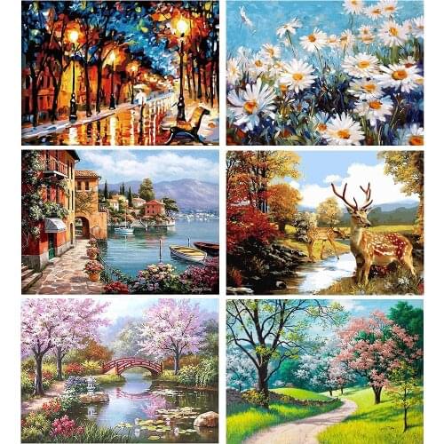 40×50CM DIY Painting By Numbers Picture Colouring Zero Basis HandPainted Oil Painting Unique Gift Home Decor