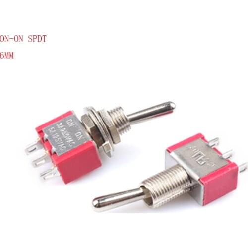 Toggle Switch Latching 3 Pin ON-ON 2 Position SPDT CQC UL ROHS Red Silver Point New Push button Switch