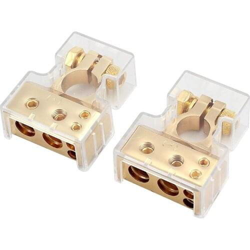 Pratical Durable Universal Gold High Temperature Resistant Plastic Vehicle Battery Terminals Clamp Terminal Battery Terminals