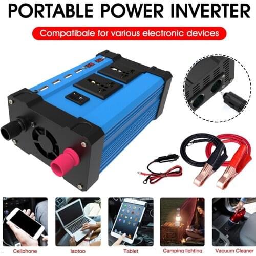 4000W Car Power Inverter 12V 220V 110V DC to AC Solar Inversor senoidal pura 12 V 220V Sine Wave Convertor Auto Inverter
