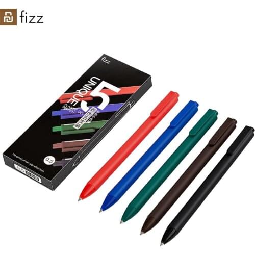 5 Colors Fizz Sign Pen Gel Pen ABS 0.5mm Colorful Ink PREMEC Smooth Refill Pens For School Office Student From Youpin