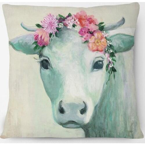 Color Painting Animal Dinosaurs Cushion Covers Tyrannosaurus Rex Stegosaurus Dinosaur Cushion Cover Polyester Pillow Case