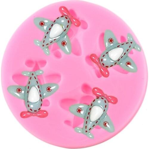 Airplane Silicone Mold Fondant Cake Border Decorating Tools Cupcake Topper Molds Candy Clay Chocolate Gumpaste Mould