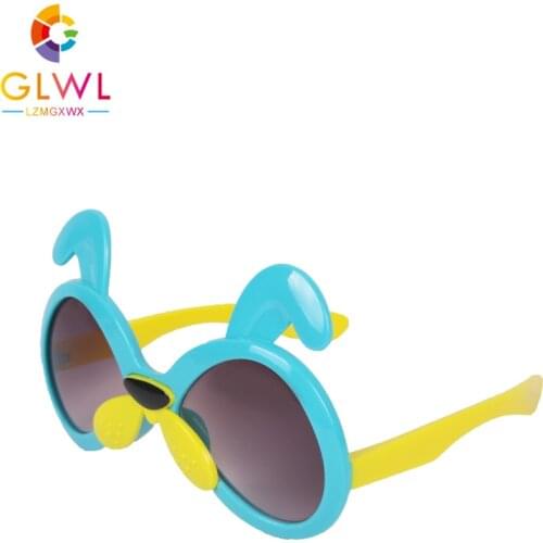 Cartoon Sunglasses Kids Oval Glasses Boys Lenses Sun Girls Lovely Dog Shaped Eyeglass Blue Frame Glases For Child Sports Goggles