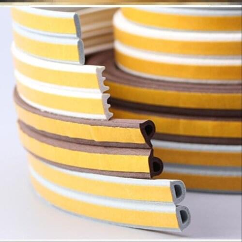 5M Sealing Strips Foam Door Window seal Type D I E P Self Adhesive Wind Waterproof Dustproof Sound Insulation Tools