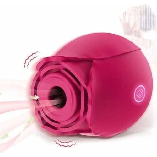 Rose Shape Vaginal Sucking Vibrators Erotic Nipple Sucker Oral Sucker Clitoris Stimulation Powerful Vibrators Sex Toys for Women