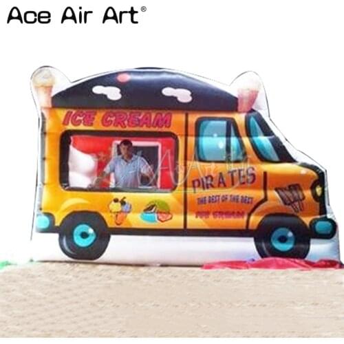 Top quality inflatable ice cream van kiosk,shaved ice slush vendor selling station concession truck booth for sale