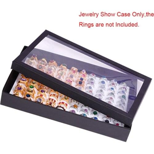 High Quanlity 100 Slots Rings Display Stand Storage Box Women Men Jewelry Organizer Holder Show Case Casket #228405