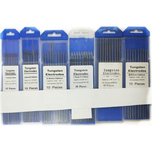 WC20 Tungsten Electrode Professional Tig Rod 1.0 1.6 2.0 2.4 3.0 3.2 4.0mm for option 2.0% Ceriated for Tig Welding Machine