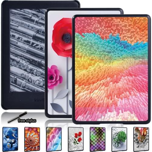 Tablet Case for Amazon Kindle EReader Kindle Paperwhite 1/2/3/4/All-new Kindle (10th Gen 2019/8th Gen 2016) 3D Pattern Back Case