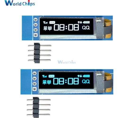 0.91 Inch 128x32 IIC I2C Serial Blue/White OLED LCD Display DIY Module SSD1306 Driver IC 0.91" 12832 SSD1306 For Arduino PIC