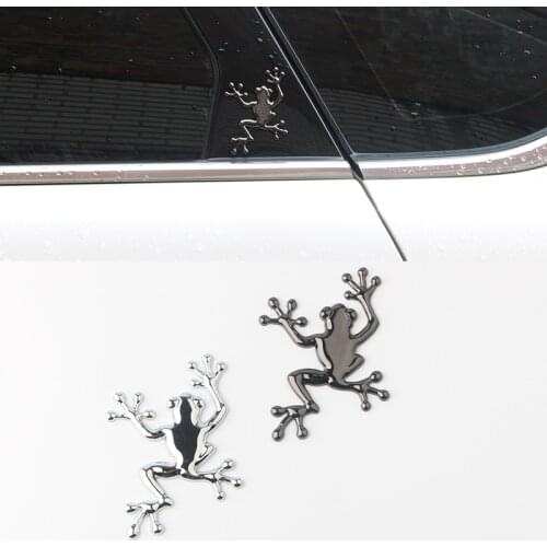 1 Pcs 3D Metal Car Styling Frog Car Badge Emblem Sticker Decoration Universal Car Moto Bike