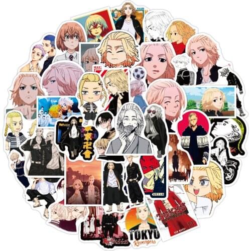 10/50PCS Tokyo Revengers Anime Stickers for Laptop Guitar Motorcycle Luggage Skateboard Toy Phone for Adults Teens Kids