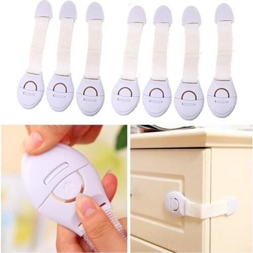 10pcs/lot Child Safety Lock Locking Doors for Childrens Safety Anti-Pinch Refrigerator Cabinet Door Lock Home Baby Protection