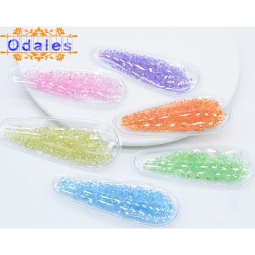 12Pcs/lots 7.5CM Diamond BB Clip Slot Cover Applique Fashion Girls Bobby Pin Accessory Shake Crystal Additives Accessory